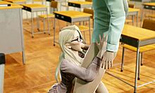 淫荡的大学女孩在3D动画动漫中被操